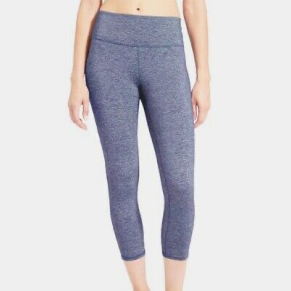 Athleta Heathered Blue Capri Legging